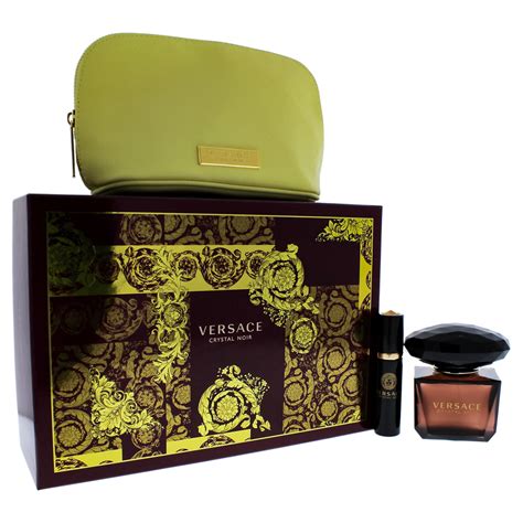 versace crystal noir sets|Versace Crystal Noir gift set.